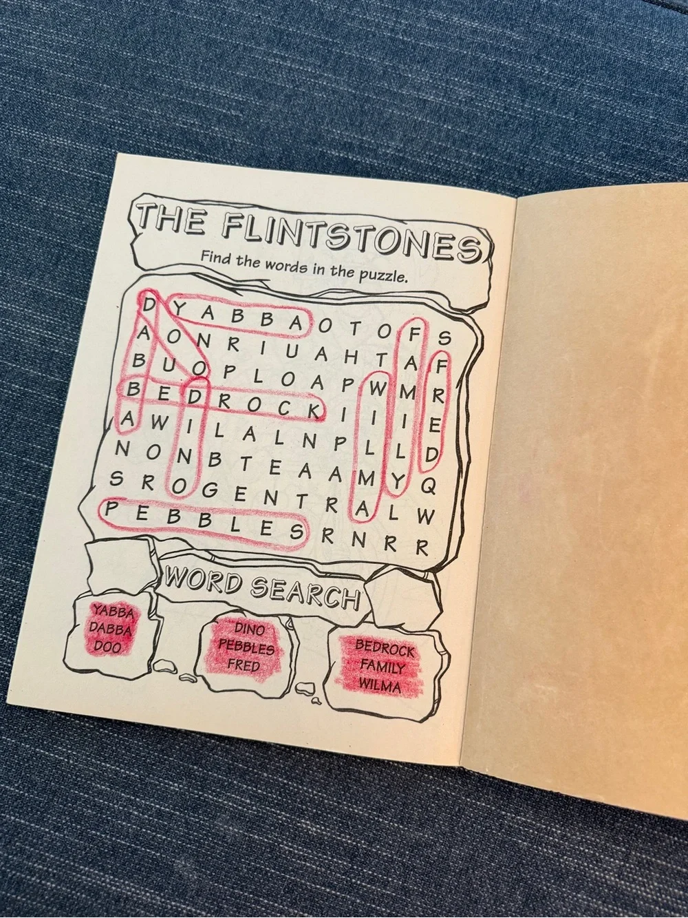 Vintage 1994 Flintstones Coloring Activity Book Fred Wilma Pebbles Barney